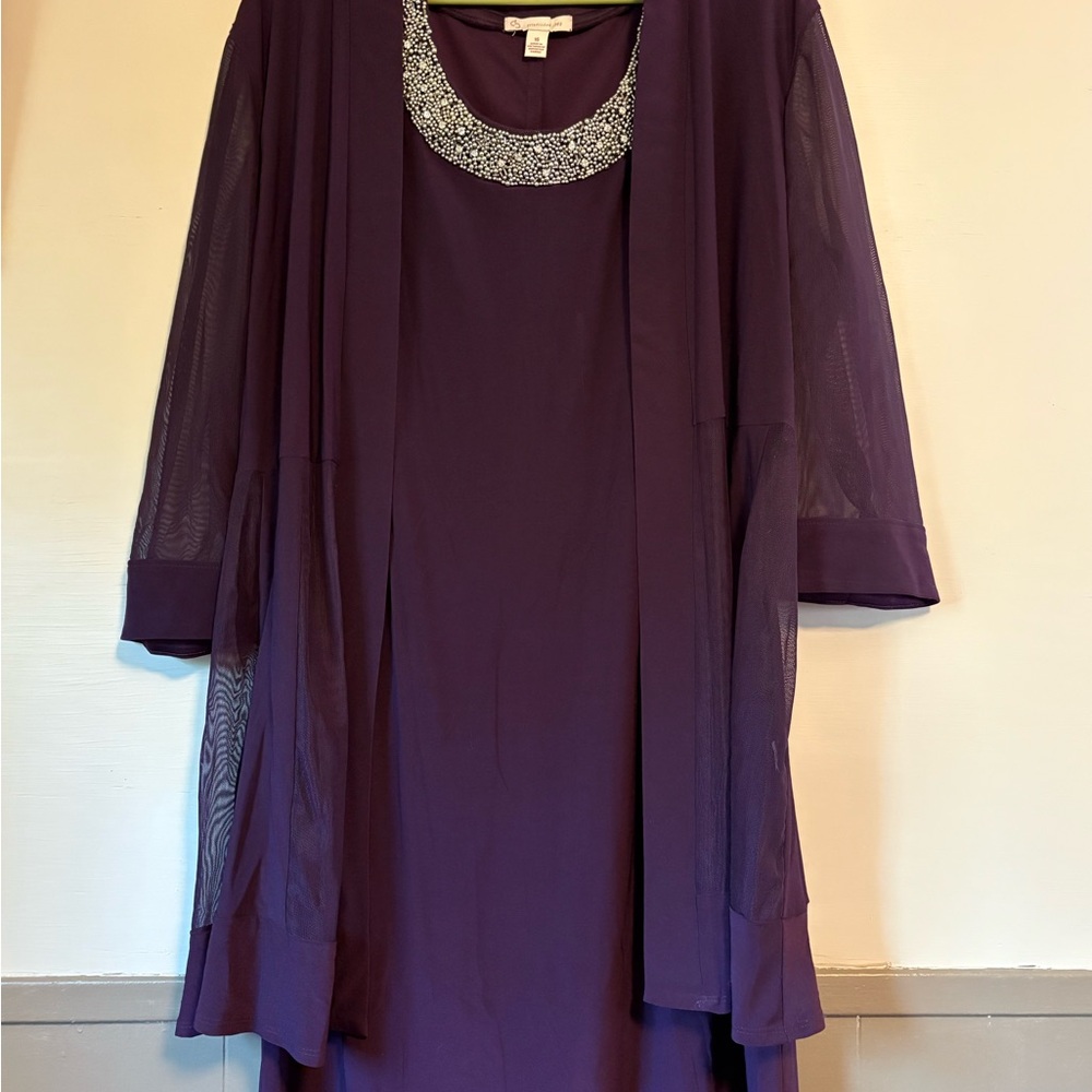 House of CB Deep Purple Long Sleeve Dress